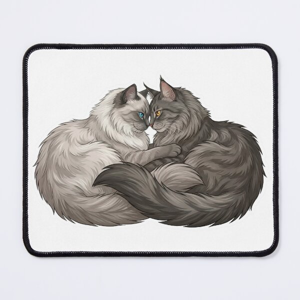 Item preview, Soulmate Cats Series #03 – Nose Touch Bond – Romantic Cat Art  designed and sold by Quiet Joy Studio.