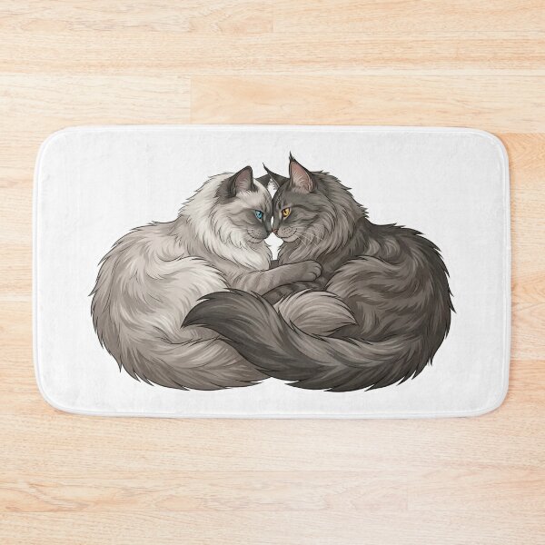 Item preview, Soulmate Cats Series #03 – Nose Touch Bond – Romantic Cat Art  designed and sold by Quiet Joy Studio.