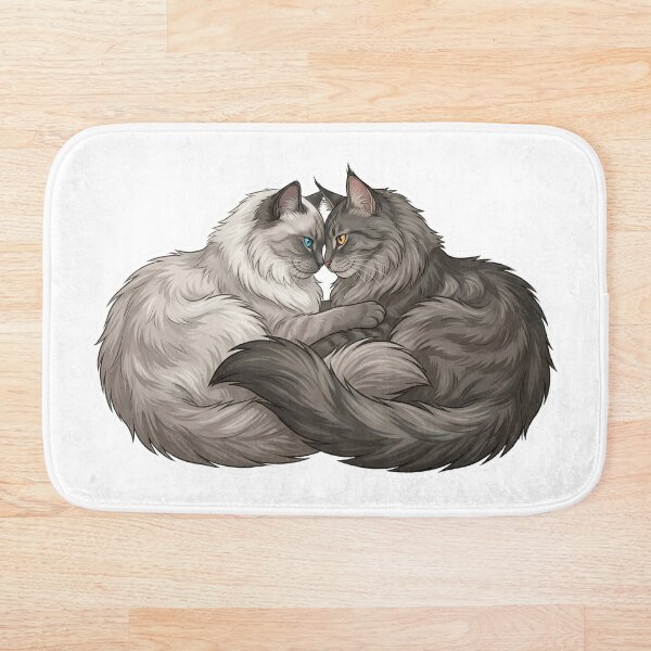 Item preview, Soulmate Cats Series #03 – Nose Touch Bond – Romantic Cat Art  designed and sold by Quiet Joy Studio.