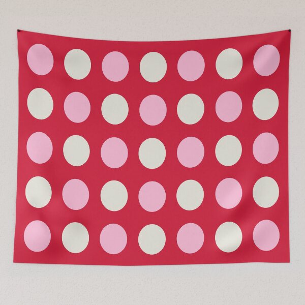 Item preview, COTTON CANDY PINK, CREAM and RED Symmetrical POLKA DOTS  designed and sold by RachelMacht.