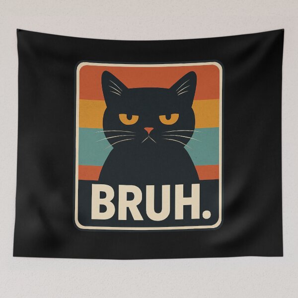 Item preview, Bruh Black Cat designed and sold by SiarheiYur.