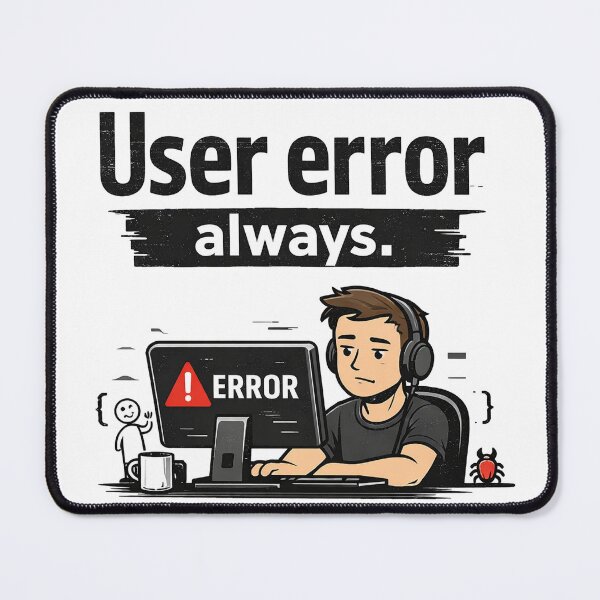 Item preview, User Error Always Funny IT Tech designed and sold by CoolTShirtDesign.