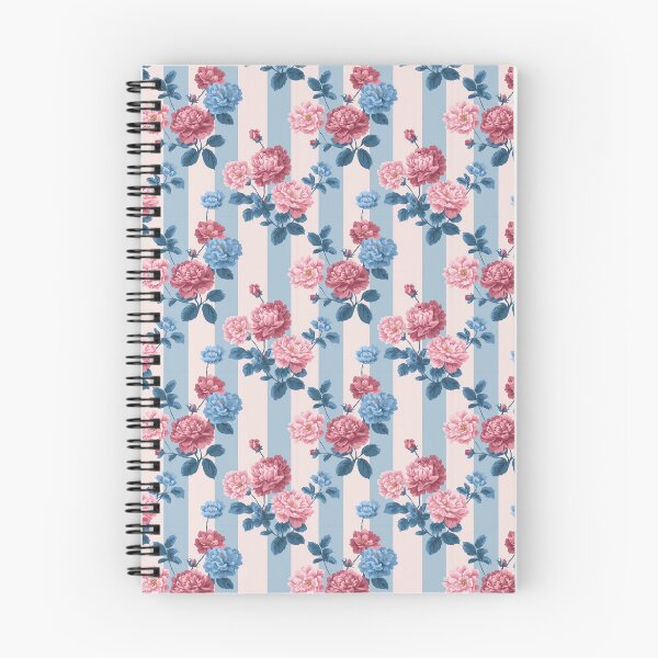 Item preview, Vintage Peony Stripe Pattern | Grandmillennial Pink and Blue Roses | Victorian Botanical Floral Stripe | Classic French Country Florals | Romantic Summer Bloom Pattern | Retro Chinoiserie Peony designed and sold by VivaFy.