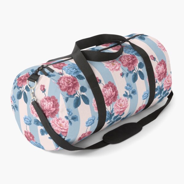 Item preview, Vintage Peony Stripe Pattern | Grandmillennial Pink and Blue Roses | Victorian Botanical Floral Stripe | Classic French Country Florals | Romantic Summer Bloom Pattern | Retro Chinoiserie Peony designed and sold by VivaFy.