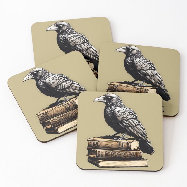 Item preview, Ornate Vintage Crow with Books – Gothic Illustration designed and sold by semenol.