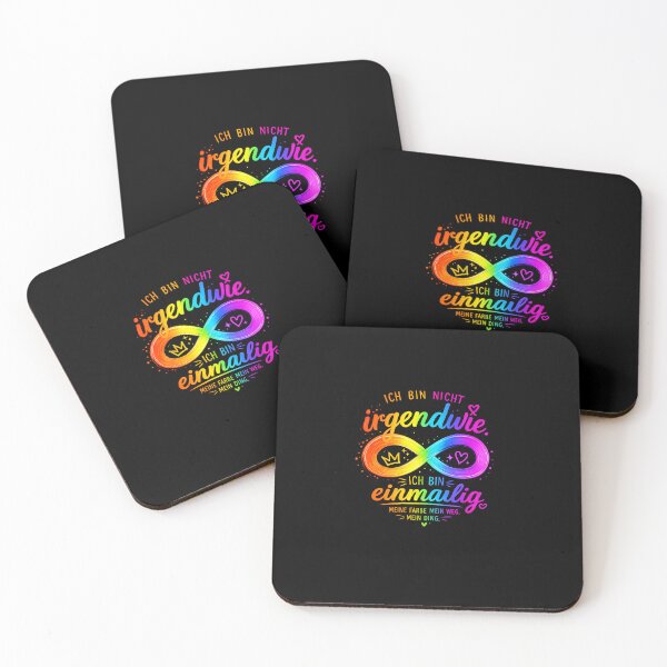 Item preview, I am unique – Colorful rainbow design with infinity symbol. designed and sold by khawariweaves.