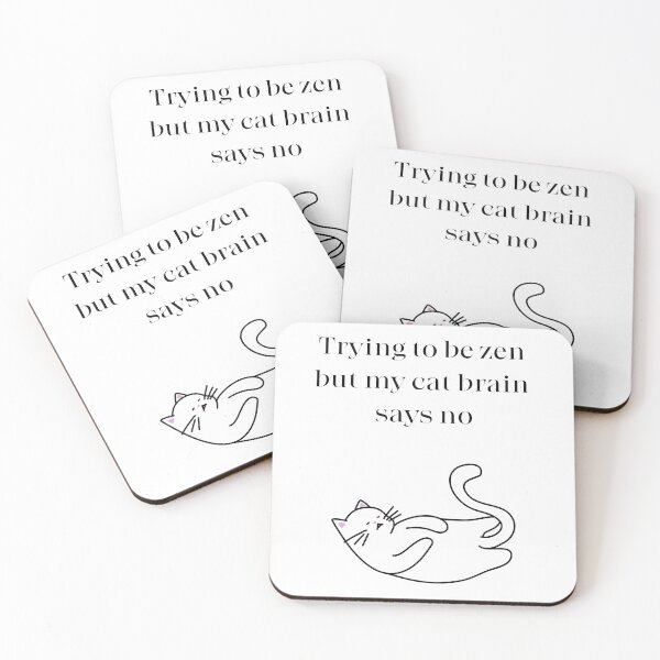 Item preview, Trying to be zen  but my cat brain  says no designed and sold by ArtisticoAngie.