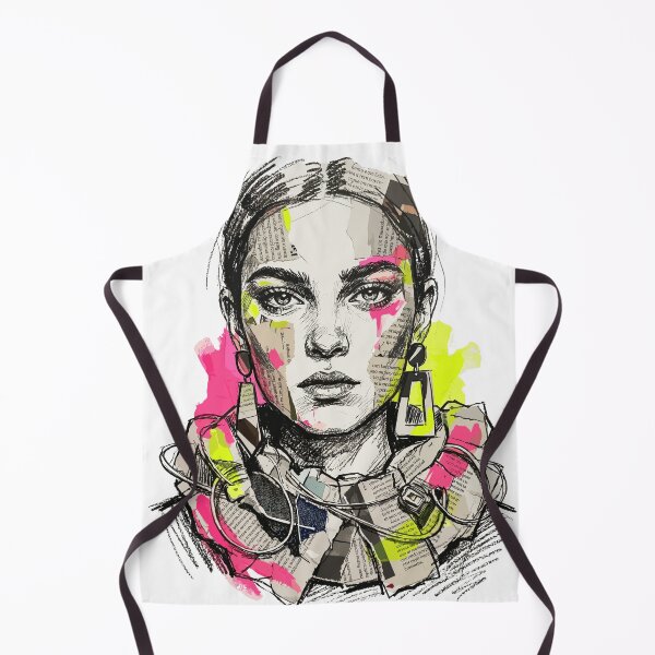 Item preview, Retrato de Mujer Avant-Garde Moda Neón designed and sold by TaruHonu.