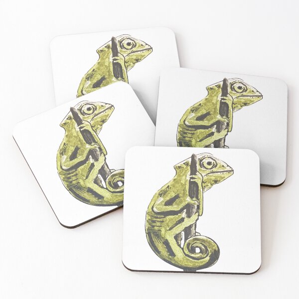 Item preview, Real hand painted Watercolor painting of a cool Chameleon designed and sold by a.dadash.