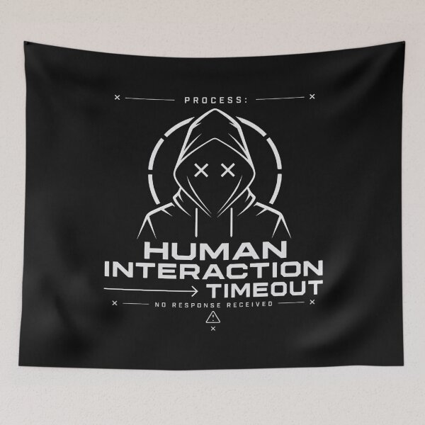 Item preview, Human Interaction Timeout Introvert Shirt – Minimalist System Error Design designed and sold by BOOGY LEGACY™.