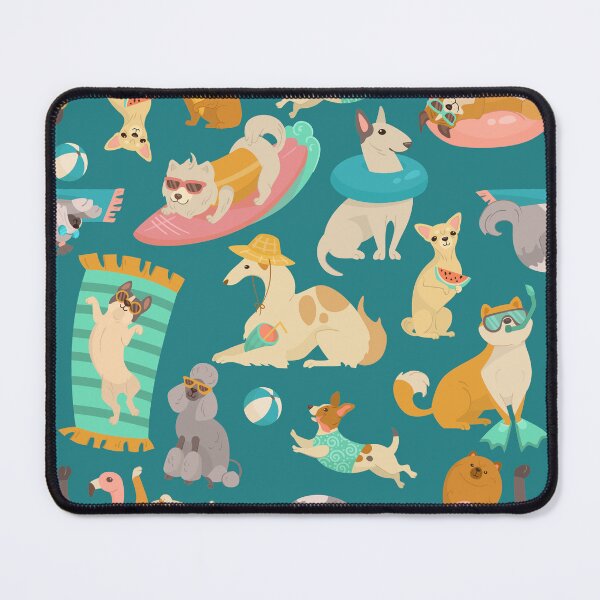 Item preview, tropical summer beach dogs party cute designed and sold by Gossip Rag.