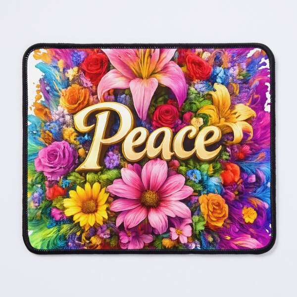 Item preview, Peace 5D Floral Explosion – Vibrant Colorful Flower Art | Positive Energy & Harmony Design designed and sold by Imagetore.