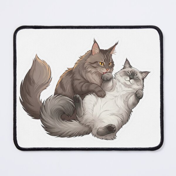 Item preview, Soulmate Cats Series #04 – Sleeping Together – Cozy Cat Illustration designed and sold by Quiet Joy Studio.