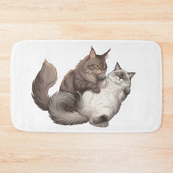 Item preview, Soulmate Cats Series #04 – Sleeping Together – Cozy Cat Illustration  designed and sold by Quiet Joy Studio.