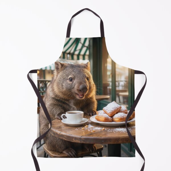 Item preview, Wombat Has Coffee and Beignets in New Orleans designed and sold by Tridentulus.