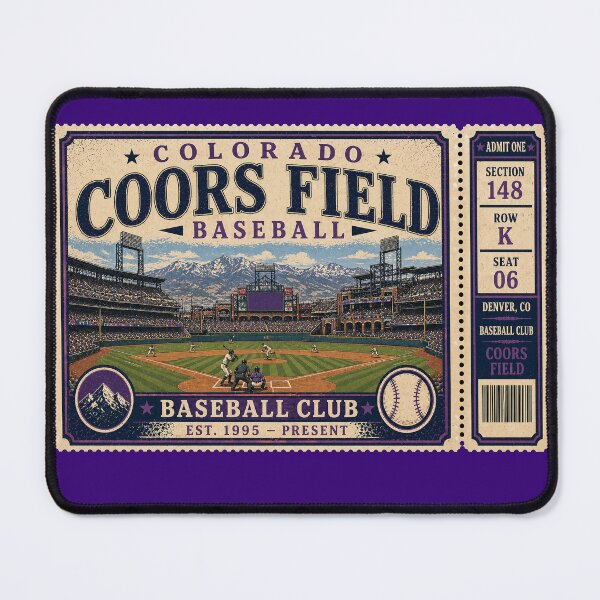Item preview, Colorado Baseball Vintage Ticket Stub Coors Field Retro Stadium Design designed and sold by GhostDawgs.