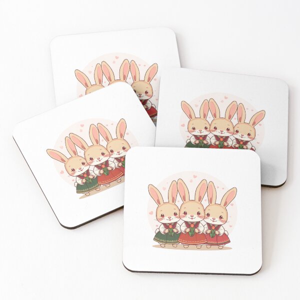 Item preview, Rabbits with Tulips designed and sold by PatronesKawai.