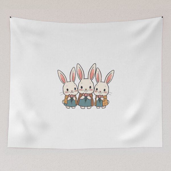 Item preview, Rabbits with Tulips designed and sold by PatronesKawai.