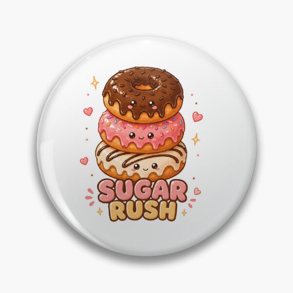 Item preview, Sugar Rush Kawaii doughnut cute dessert designed and sold by Design by Sara.