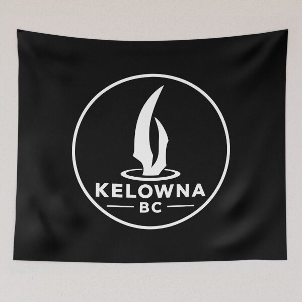 Item preview, Kelowna Sails Icon Minimal Lake Okanagan Emblem White designed and sold by meganohm.