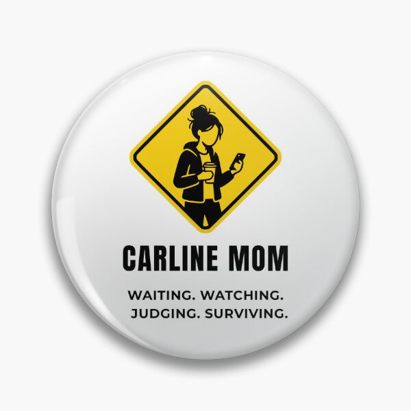 Item preview, Carline Mom – Waiting Watching Judging Surviving | Funny School Pickup Mom Shirt designed and sold by ValentinaHramov.