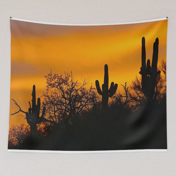 Item preview, Stunning Sunset Saguaro Cacti designed and sold by simonjayphotos.