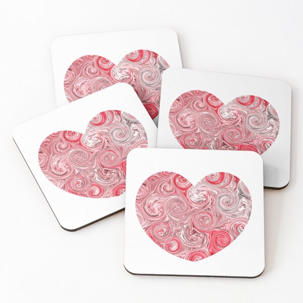 Item preview, Red Marble Swirl Heart Shape Abstract Romantic Love Pattern Art designed and sold by Teenidesign .