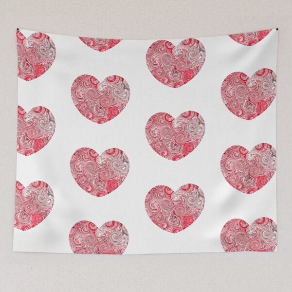 Item preview, Red Marble Swirl Heart Shape Abstract Romantic Love Pattern Art designed and sold by Teenidesign .