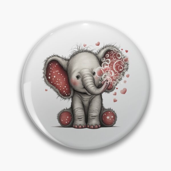 Item preview, An adorable elephant with large, fluffy ears and a gentle demeanor designed and sold by 123ks.
