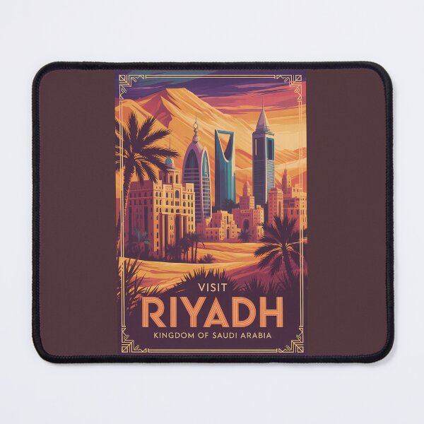 Item preview, Riyadh Saudi Arabia Desert Illustration Travel Art Vintage designed and sold by KrisSidDesigns.