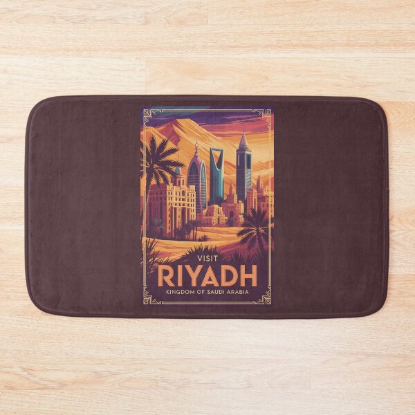 Item preview, Riyadh Saudi Arabia Desert Illustration Travel Art Vintage designed and sold by KrisSidDesigns.