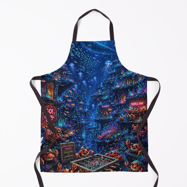 Item preview, Funny Underwater Crab City – Coral Reef Fantasy Ocean Scene Shirt designed and sold by NAJURE.
