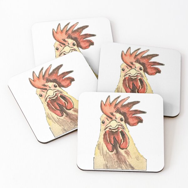 Item preview, Real hand painted Watercolor painting of a chicken judging you designed and sold by a.dadash.