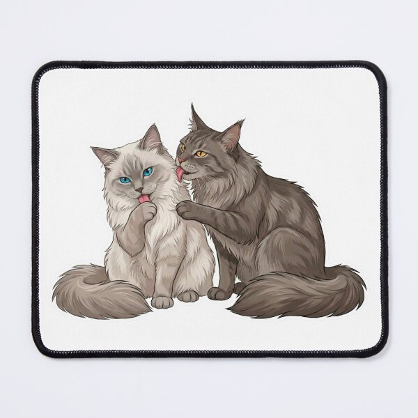 Item preview, Soulmate Cats Series #05 – Playful Interaction – Cute Cat Illustration designed and sold by Quiet Joy Studio.