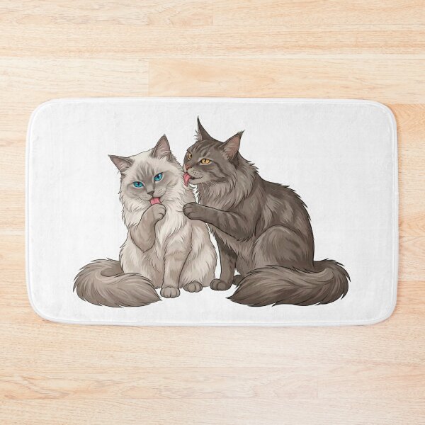 Item preview, Soulmate Cats Series #05 – Playful Interaction – Cute Cat Illustration designed and sold by Quiet Joy Studio.