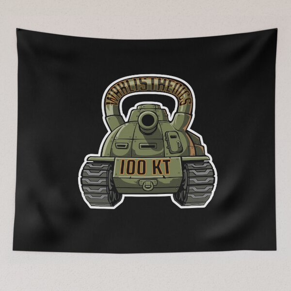 Item preview, WARLISTHENICS Kettlebell Tank (white outline) designed and sold by Warlisthenics.