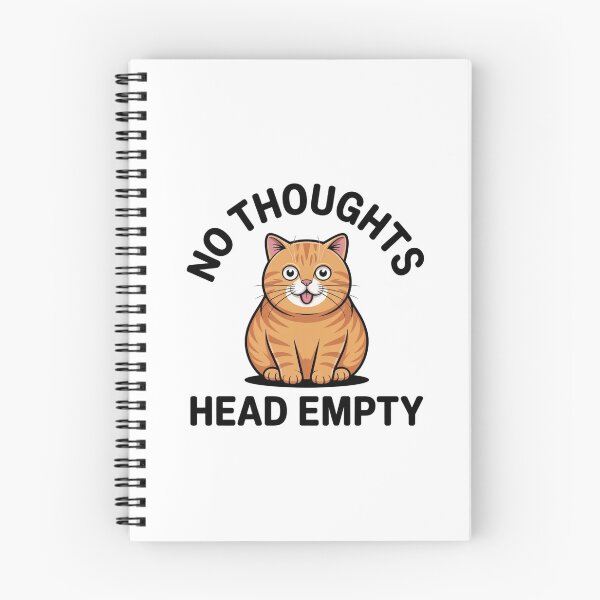 Item preview, Funny No Thoughts Head Empty Orange Cat Meme Sticker designed and sold by Mr-wow.