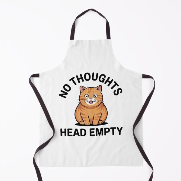 Item preview, Funny No Thoughts Head Empty Orange Cat Meme Sticker designed and sold by Mr-wow.