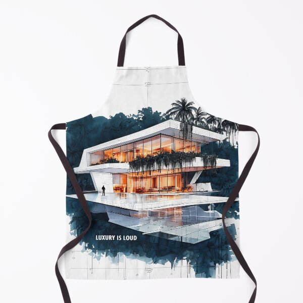 Item preview, Luxury Is Loud - Tropical Modern Villa Sketch designed and sold by Modern Nest Art.