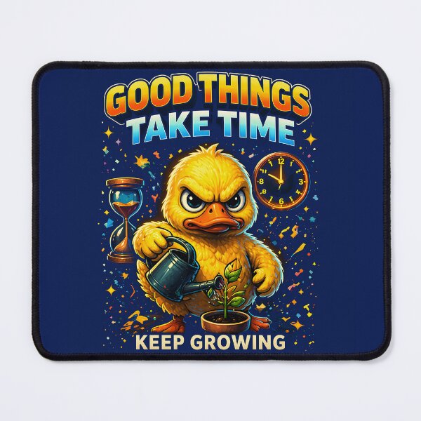 Item preview, Good Things Take Time Duck Shirt – Keep Growing Motivational Duck Graphic Tee, Cute Self Growth Aesthetic Design designed and sold by FunkyVista.