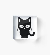 moderne schwarze Katze Acrylic Block