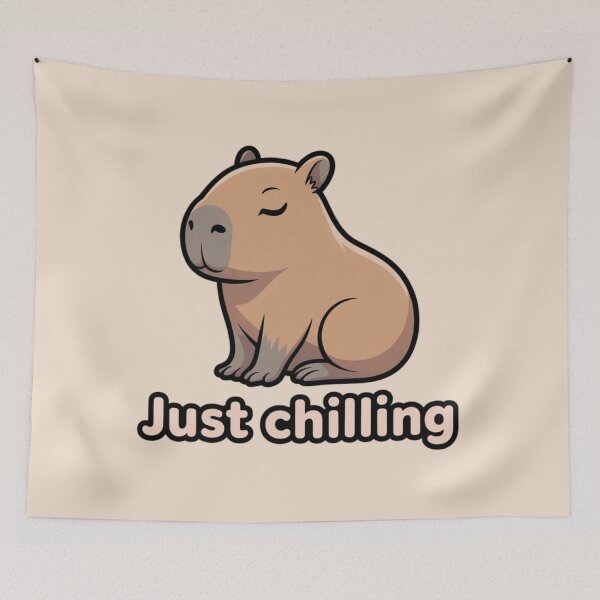 Item preview, capybara - just chilling designed and sold by 123ks.
