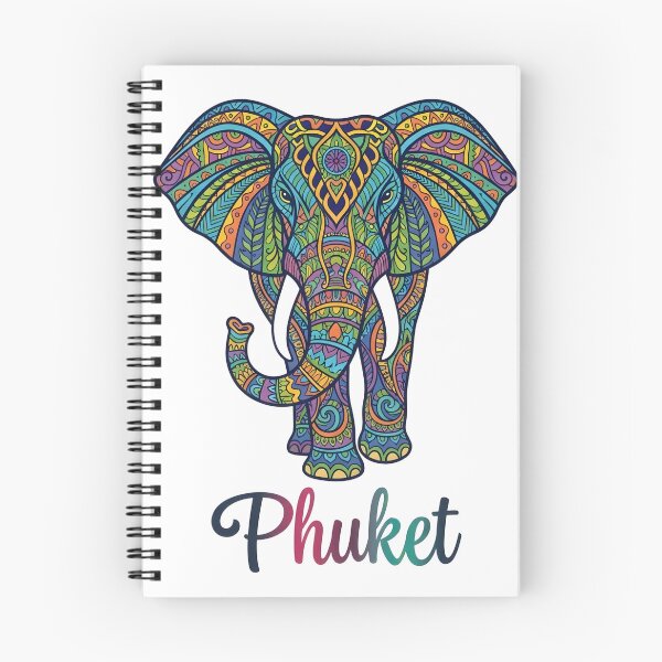 Item preview, Phuket Thailand Colorful Elephant Mandala – Tropical Travel Art designed and sold by ArcticFoxStudio.