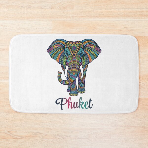 Item preview, Phuket Thailand Colorful Elephant Mandala – Tropical Travel Art designed and sold by ArcticFoxStudio.
