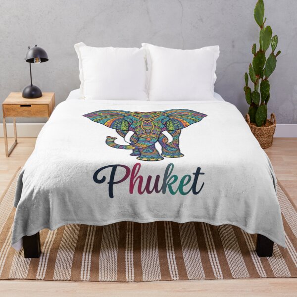 Item preview, Phuket Thailand Colorful Elephant Mandala – Tropical Travel Art designed and sold by ArcticFoxStudio.