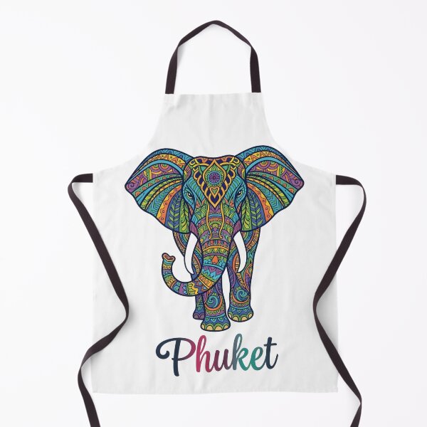 Item preview, Phuket Thailand Colorful Elephant Mandala – Tropical Travel Art designed and sold by ArcticFoxStudio.