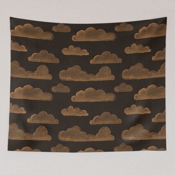 Item preview, Dreamtime Clouds Watercolor Pattern - Coal + Rust designed and sold by Irene Estelle.