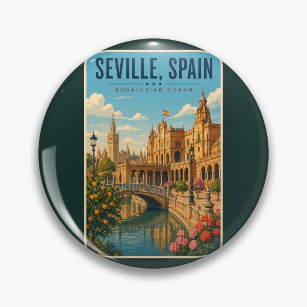 Item preview, Seville Spain Illustration Travel Art Vintage designed and sold by KrisSidDesigns.