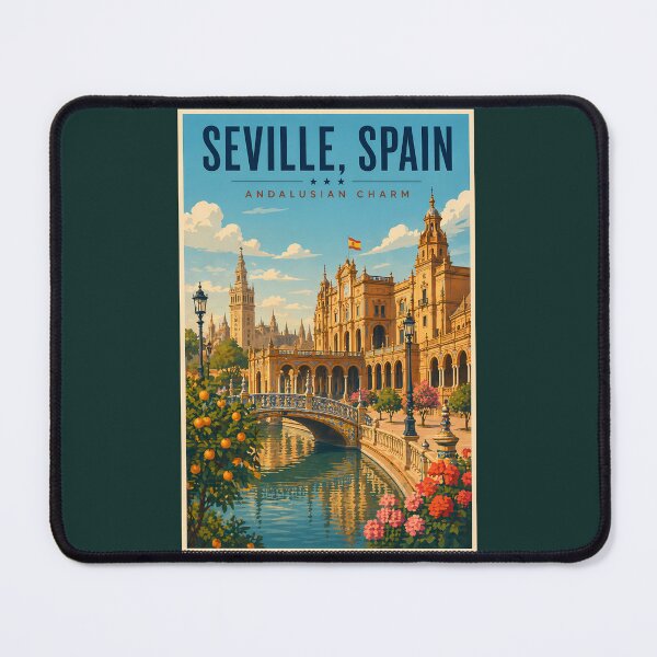 Item preview, Seville Spain Illustration Travel Art Vintage designed and sold by KrisSidDesigns.