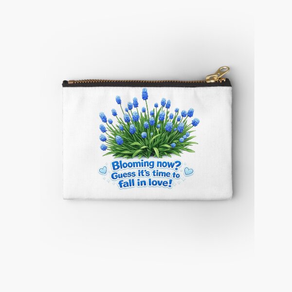 Item preview, Blooming Now? Guess It’s Time to Fall in Love! Blue Grape Hyacinth Floral Cute Spring Design designed and sold by IrynaLineArt.